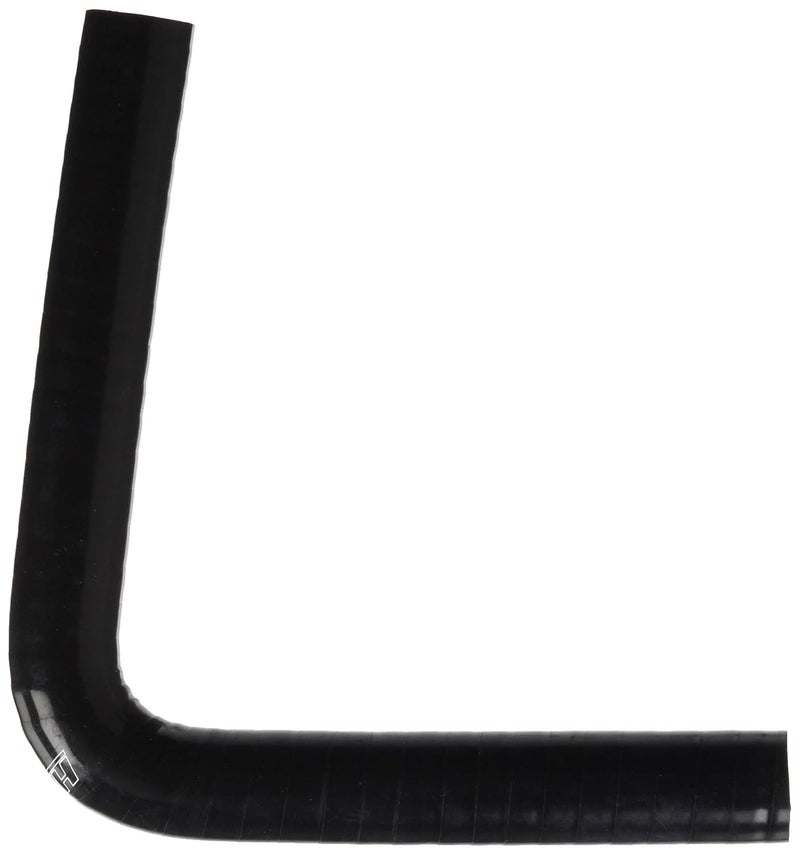 HPS 5/8" ID, Silicone 90 Degree Elbow Coupler Hose, High Temp 4-Ply Reinforced, Leg Length on Each Side: 4-1/2", 100 Psi Max. Pressure, SEC-8749-BLK, Silicone, Black - Image 2